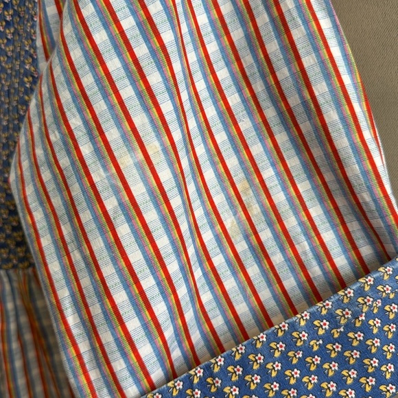 80s Vintage Plaid Snap Front House Coat L - Picture 5 of 5